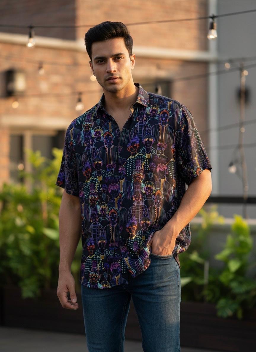 Funky Faces Artistic Shirt