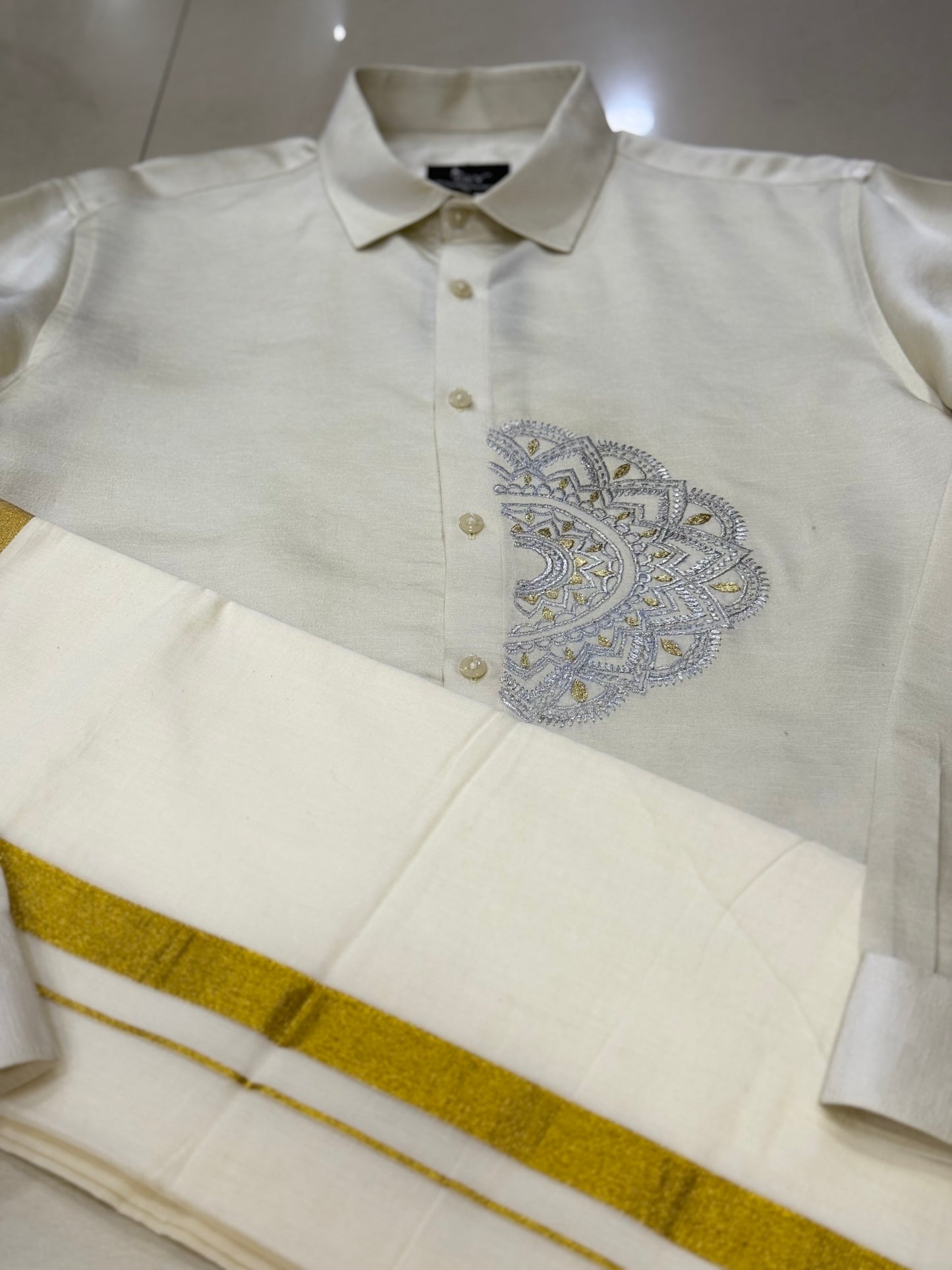 Satin Linen Kerala Pookalam