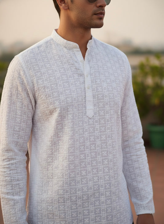 Ethnic white short Kurta