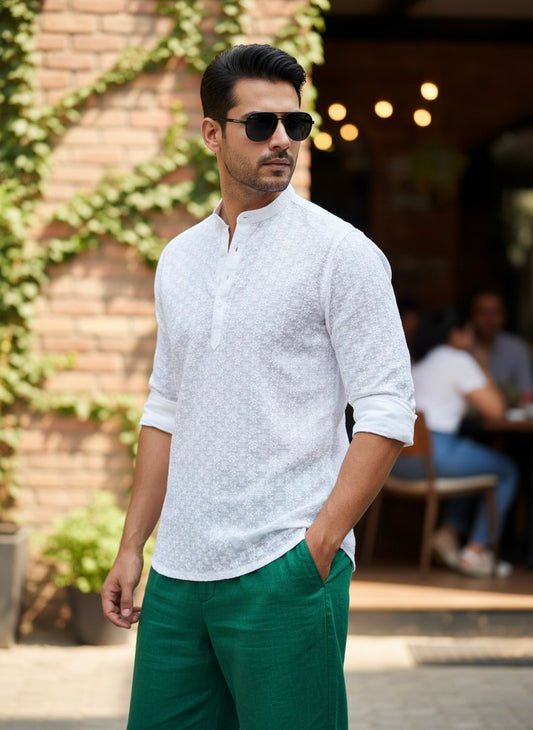 Ethnic white short Kurta