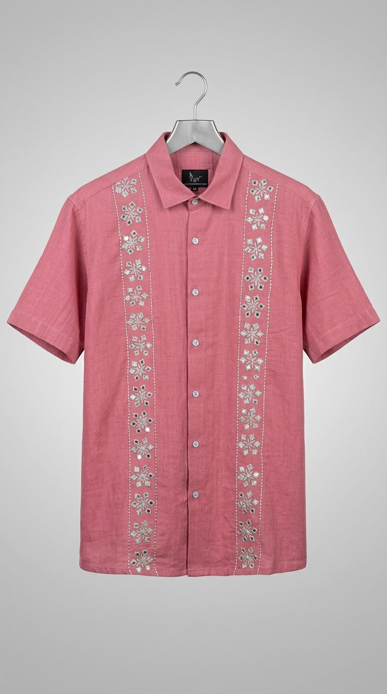 Mirror Silver work Shirt