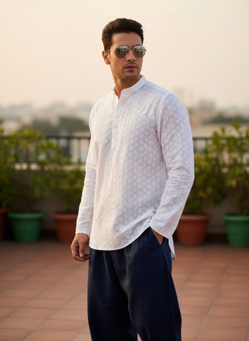 Ethnic white short Kurta