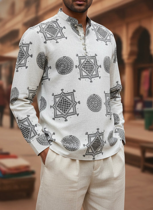 Ivory Mandala Heritage Kurta