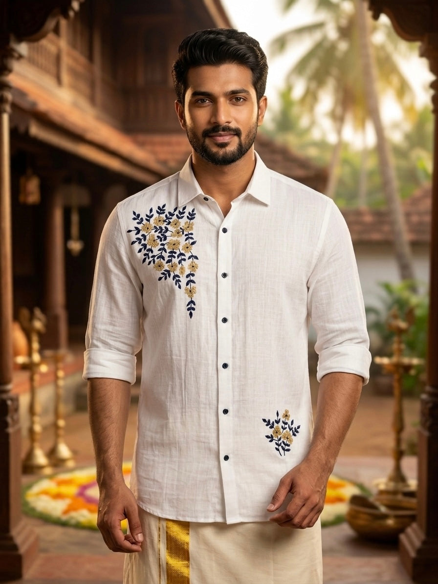 Navy Blue Gold Shirt