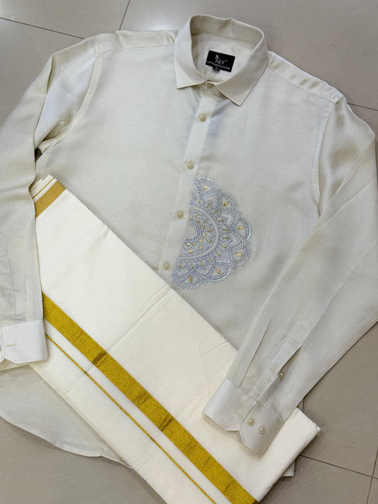 Satin Linen Kerala Pookalam
