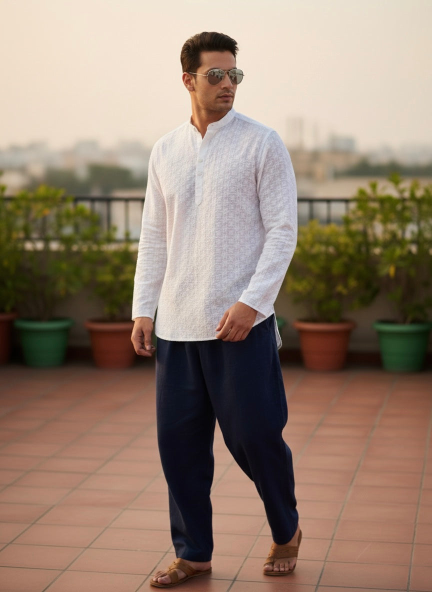 Ethnic white short Kurta
